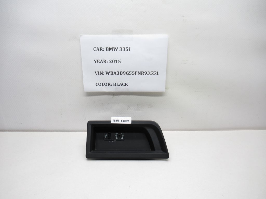 2014-2015 BMW 335i xDrive Center Console USB Panel Trim 9207357 OEM