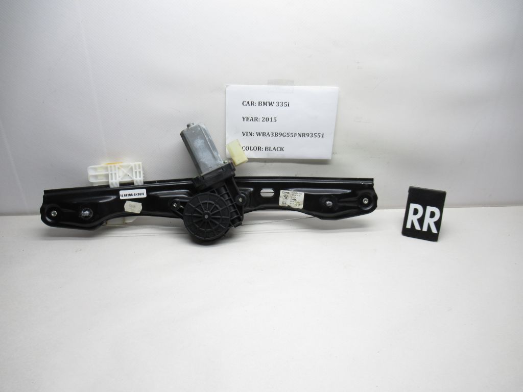 2014-2015 BMW 335i Rear Right Side Window Regulator w/ Motor 7351050 OEM