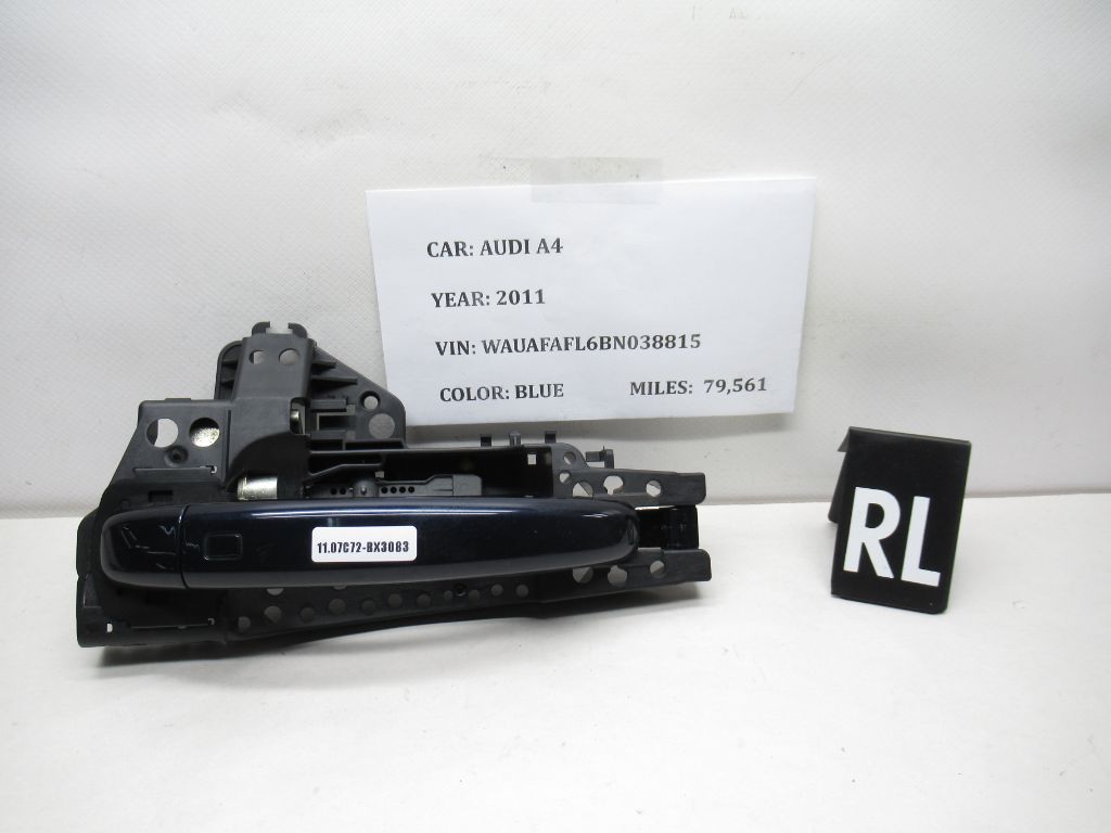 2011-2012 Audi A4 Rear Left Exterior Door Handle Assembly 8T0837167A OEM