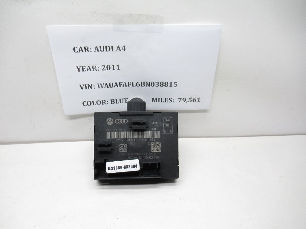 2011-2013 Audi A4 Door Control Module 8T0959795N OEM