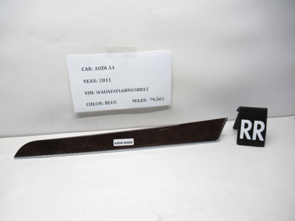 2011-2016 AUDI A4 Rear Right Door Trim Panel Woodgrain 8K0867420 OEM