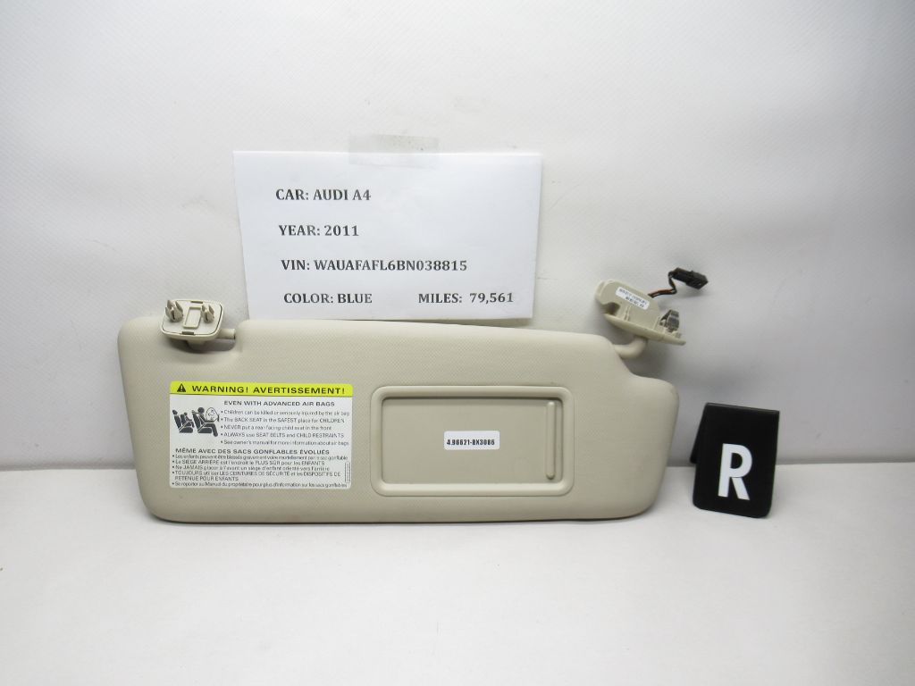 2010-2012 AUDI A4 Right Sun Visor Mirror 8K0857552 OEM