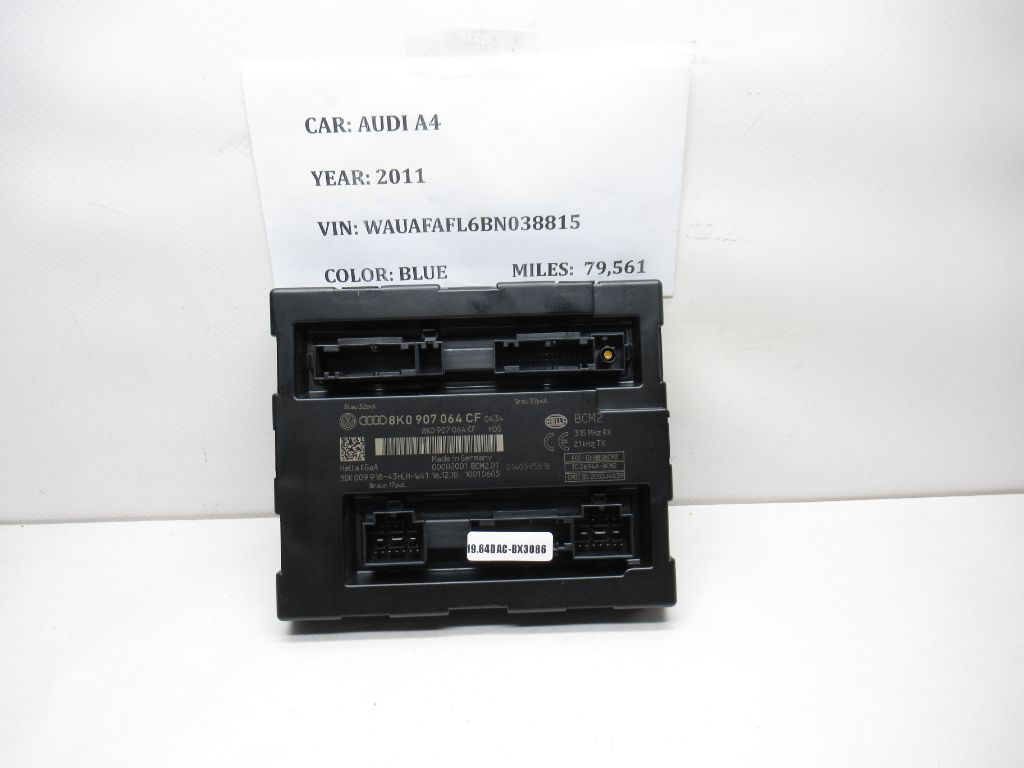 2010-2012 AUDI A4 Comfort Body Control Module 8K0907064CF OEM