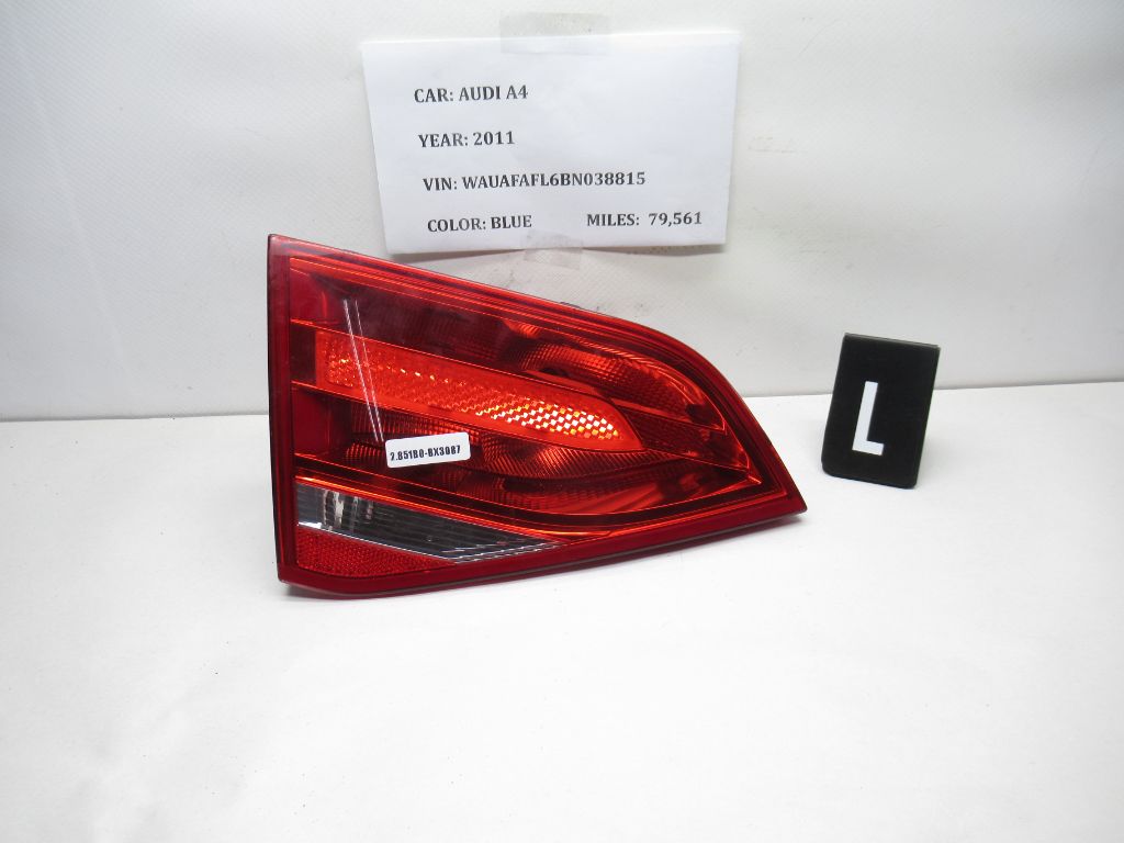 2010-2012 Audi A4 Inner Tail Light Left Driver 8K5945093E OEM