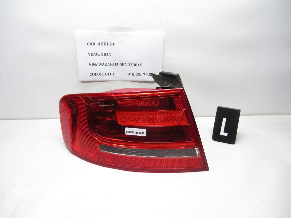 2010-2012 Audi A4 Left Driver Tail Light Lamp 8K5945095E OEM