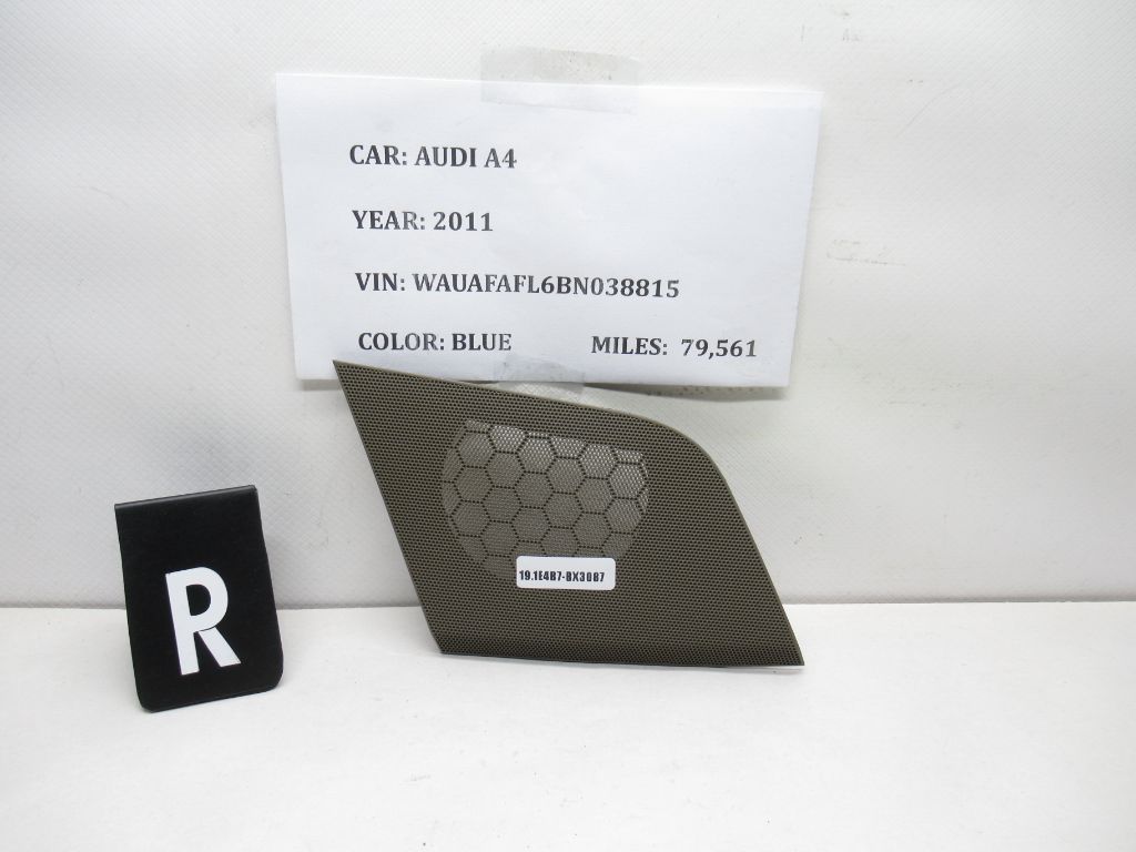2009-2012 AUDI A4 Right Side Dash Speaker Cover Trim 8T0857228 OEM