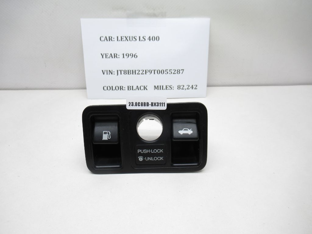 1996-2000 Lexus LS400 Trunk Gas Door Lid Lock Release Button with Bezel OEM