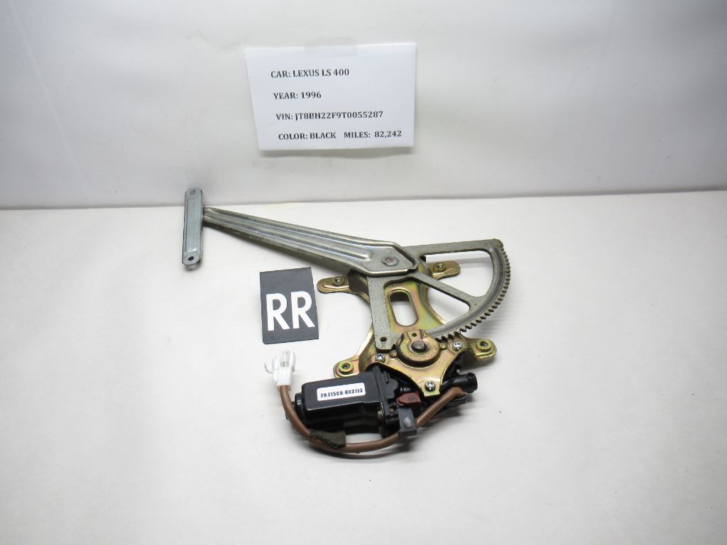 95-00 Lexus LS400 Rear Right Window Regulator W / Motor 85720-50050 OEM