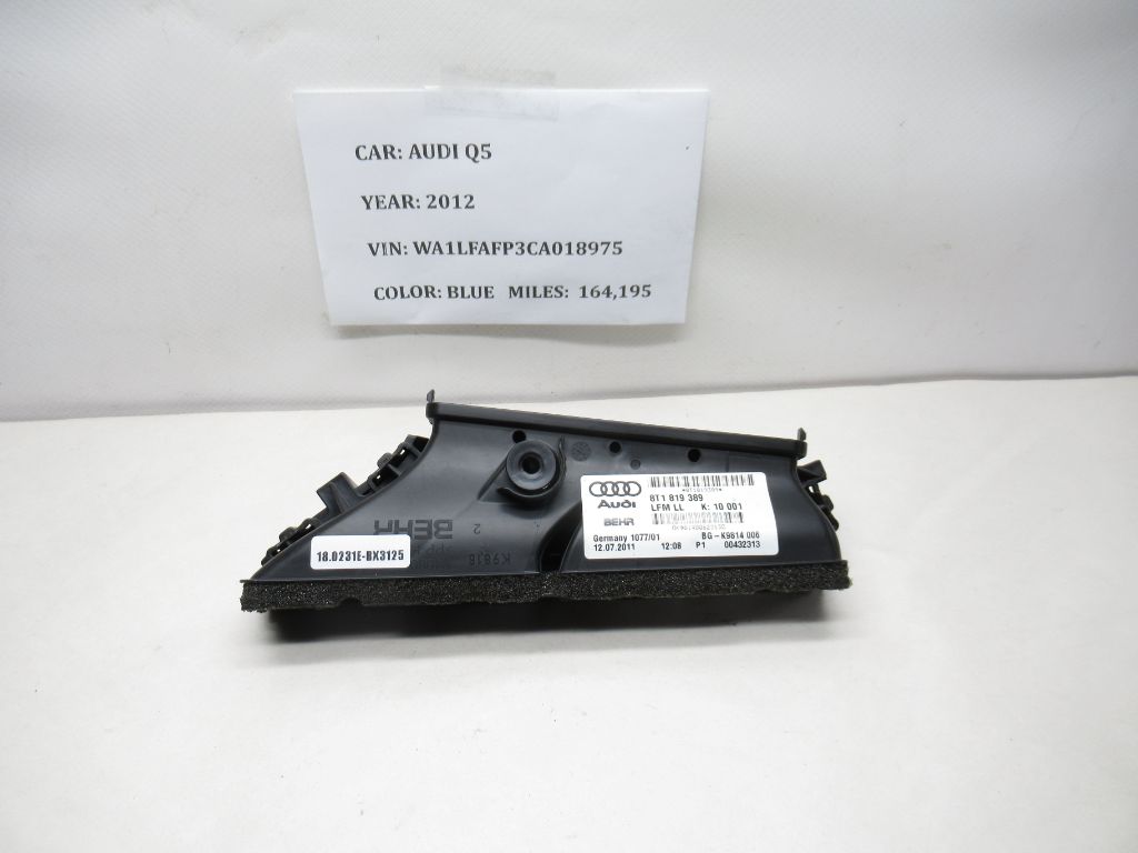 2009-2012 Audi Q5 Front Center Dash Air Vent Duct 8T1819389 OEM