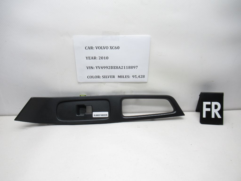 10-13 Volvo XC60 Front Right Side Power Window Switch Bezel Trim 30766391 OEM