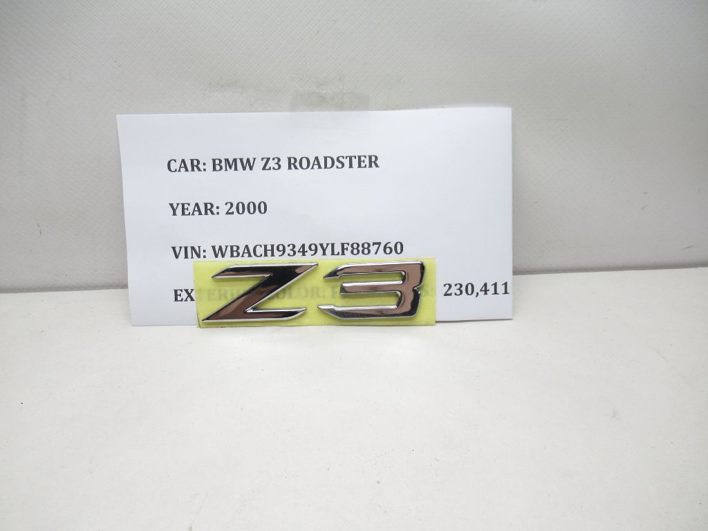 1996-2002 BMW Z3 Emblem Logo Badge Letter & Number OEM