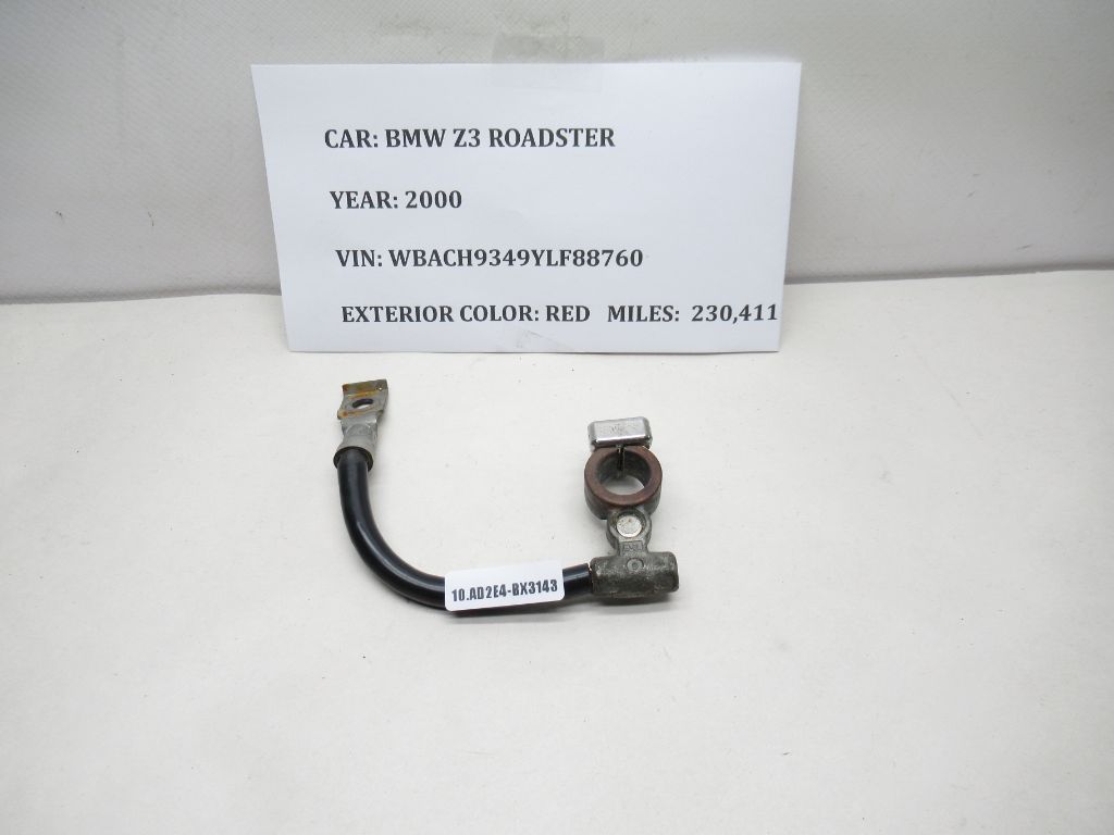 96-02 BMW Z3 Roadster Rear Trunk Negative Battery Cable Terminal 65128401356 OEM