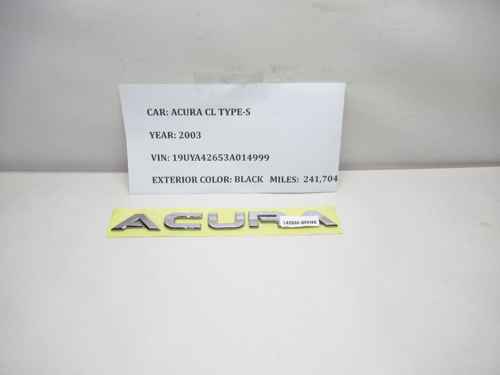 2001-2003 Acura Cl Emblem Logo 75711-SZ3-A00 OEM