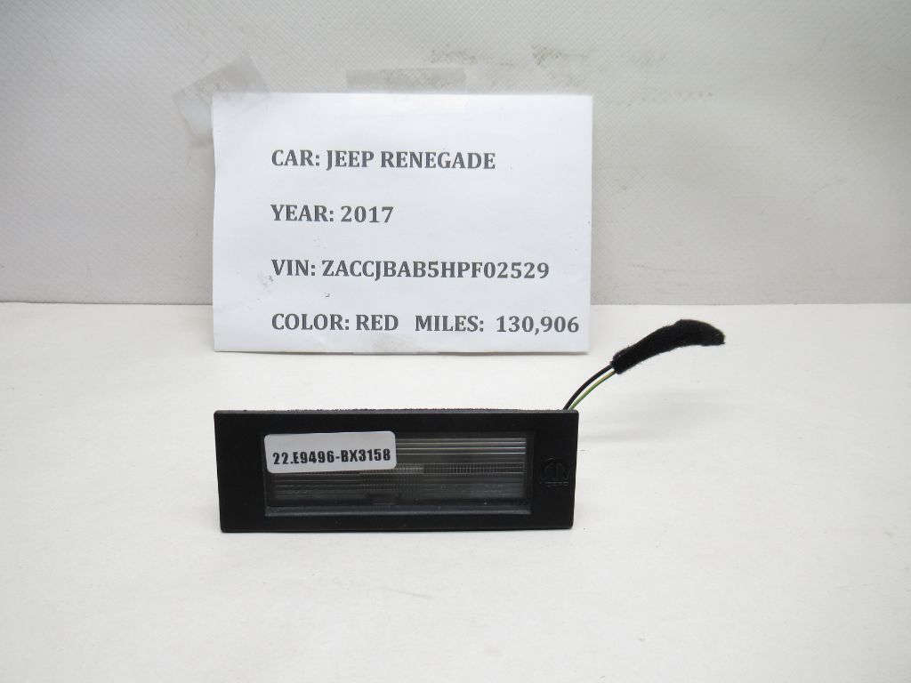 2016-2018 Jeep Renegade Rear License Plate Light 51953208 OEM