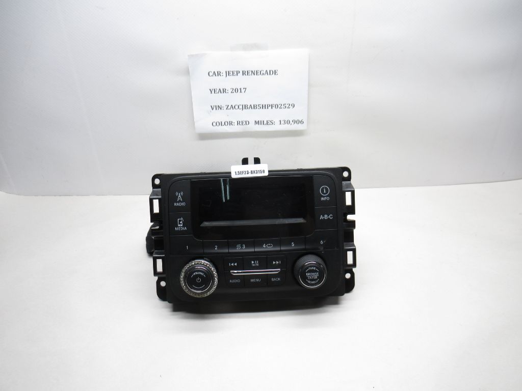 2015-2018 Jeep Renegade Receiver XM w Display Screen VP1 07356543170 OEM