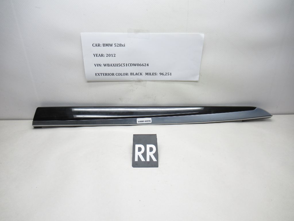 12-16 BMW 528i xDrive Right Rear Door Trim Molding 7225526 OEM