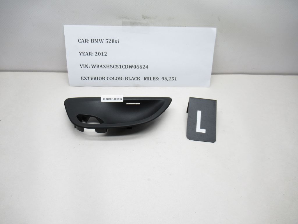 2012-2016 BMW 528i xDrive Left Door Interior Handle Trim 7226353.9 OEM