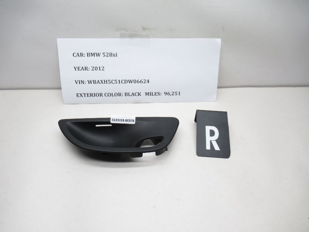 12-16 BMW 528i xDrive Right Interior Door Panel Handle Trim 7226354.9 OEM