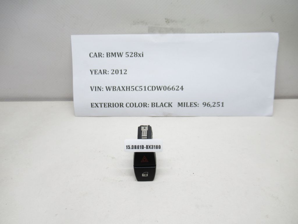 2012-2016 BMW 528i Xdrive Dash Hazard Light Door Lock Switch 9161896 OEM