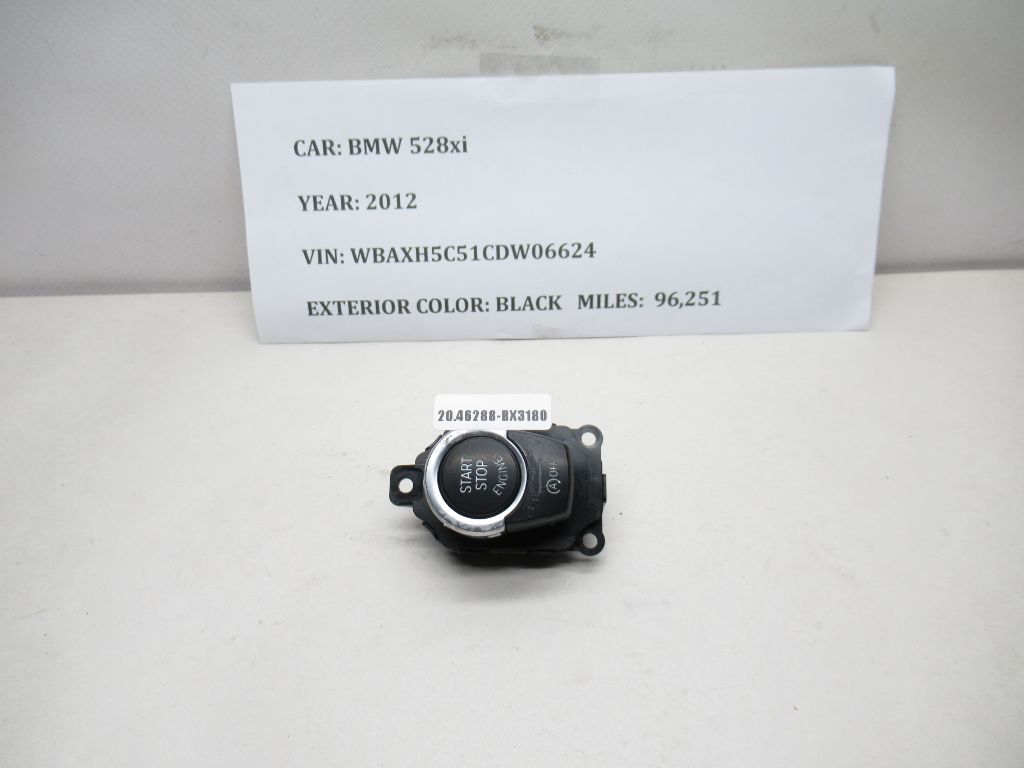 12-16 BMW 528i xDrive Start Stop Engine Ignition Button 9263437 OEM
