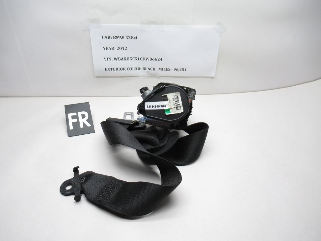 2012-2016 BMW 528i xDrive Front Right Seatbelt Retractor 618120800 OEM