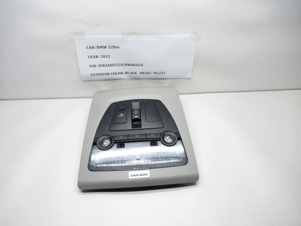 2012-2016 BMW 528i xDrive Roof Mounted Overhead Console 28321372 OEM