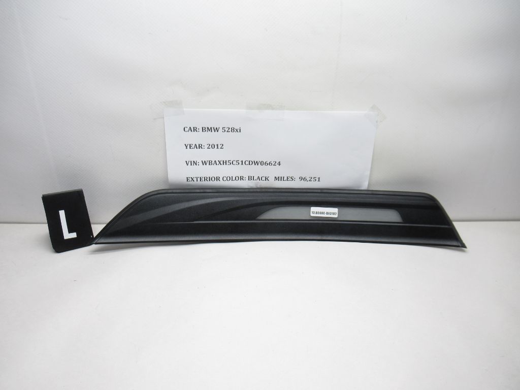 2012-2016 BMW 528i xDrive Rear Left Door Sill Scuff Trim Plate 57550913 OEM