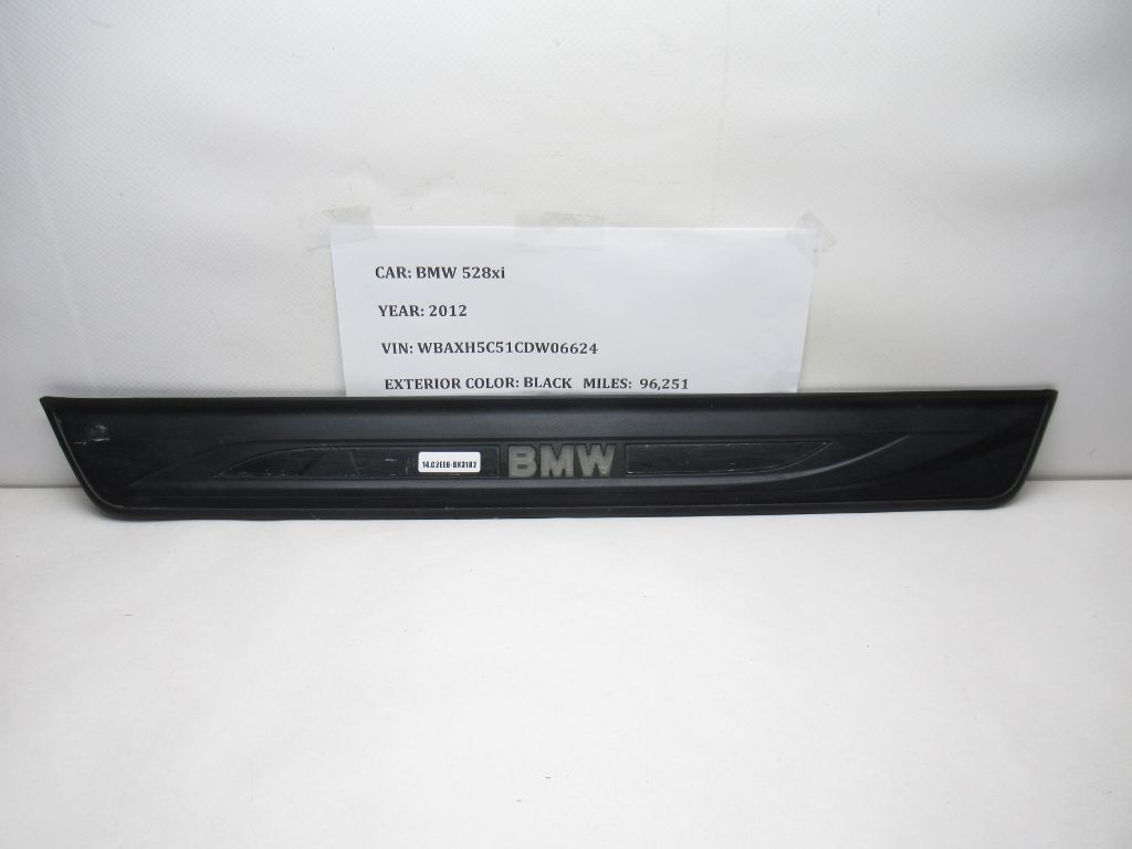 2012-2016 BMW 528i xDrive FL Door Sill Scuff Plate Cover Panel Trim 7203607 OEM