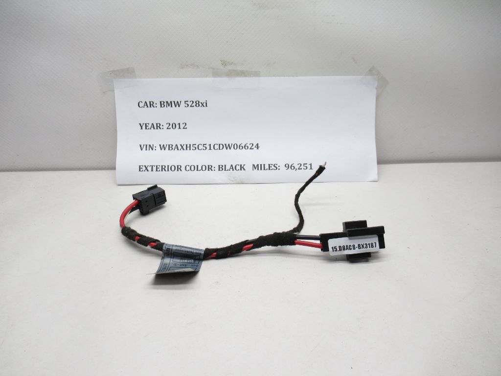 11-16 BMW 528xi Blower Motor Fan Wiring Harness Pigtail 9159332 OEM