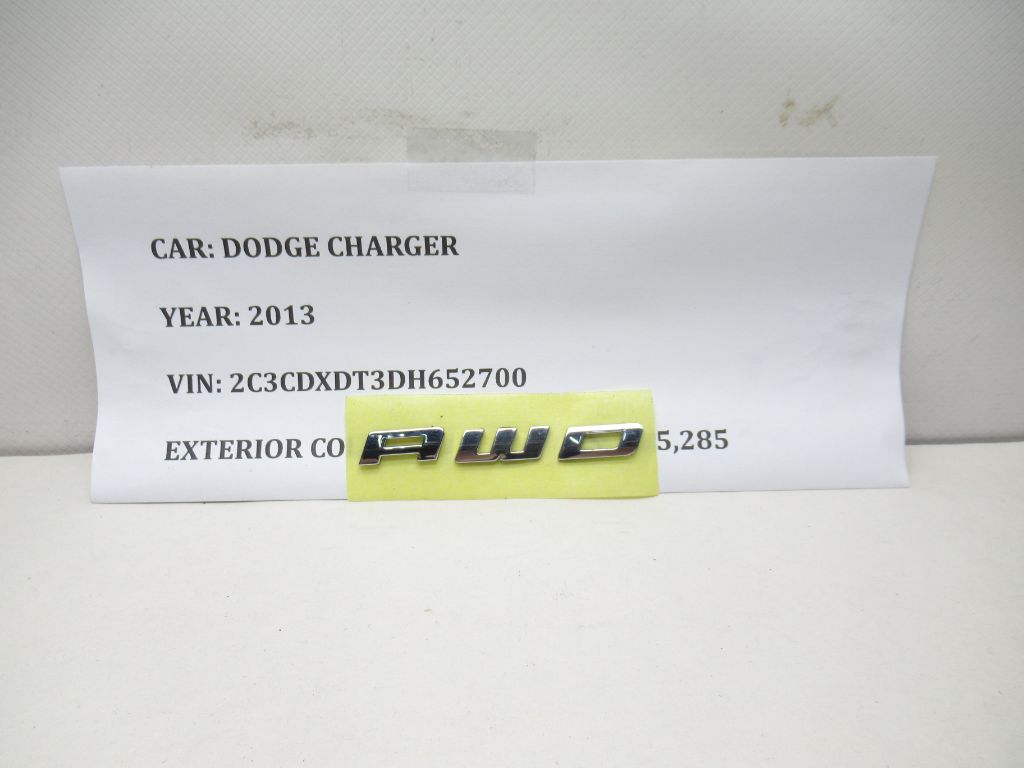 2013 Dodge Charger Emblem Letters AWD OEM