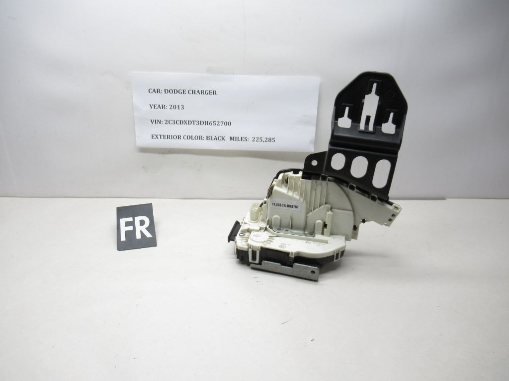 11-14 Dodge Charger Right Front Door Latch Actuator w / Bracket P04589916AD OEM