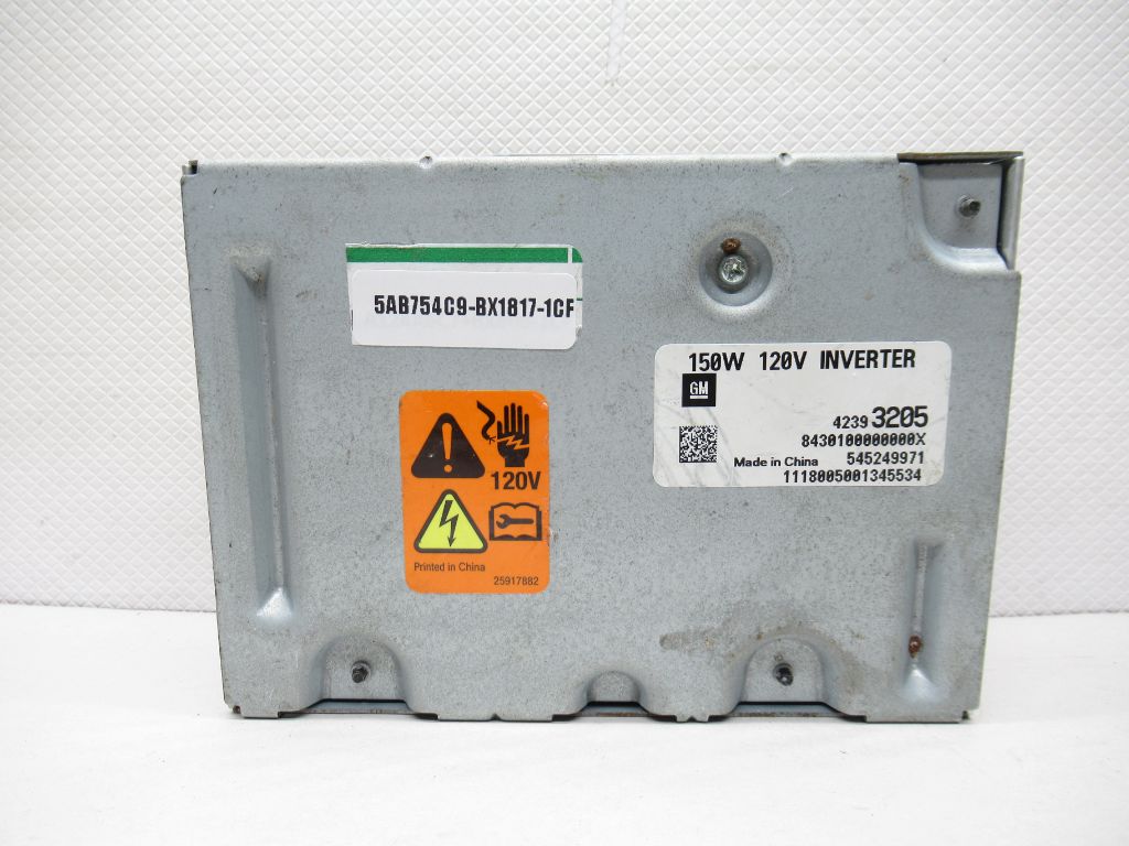 2017 BUICK ENCORE 120 VOLT POWER INVERTER MODULE 42393205 OEM