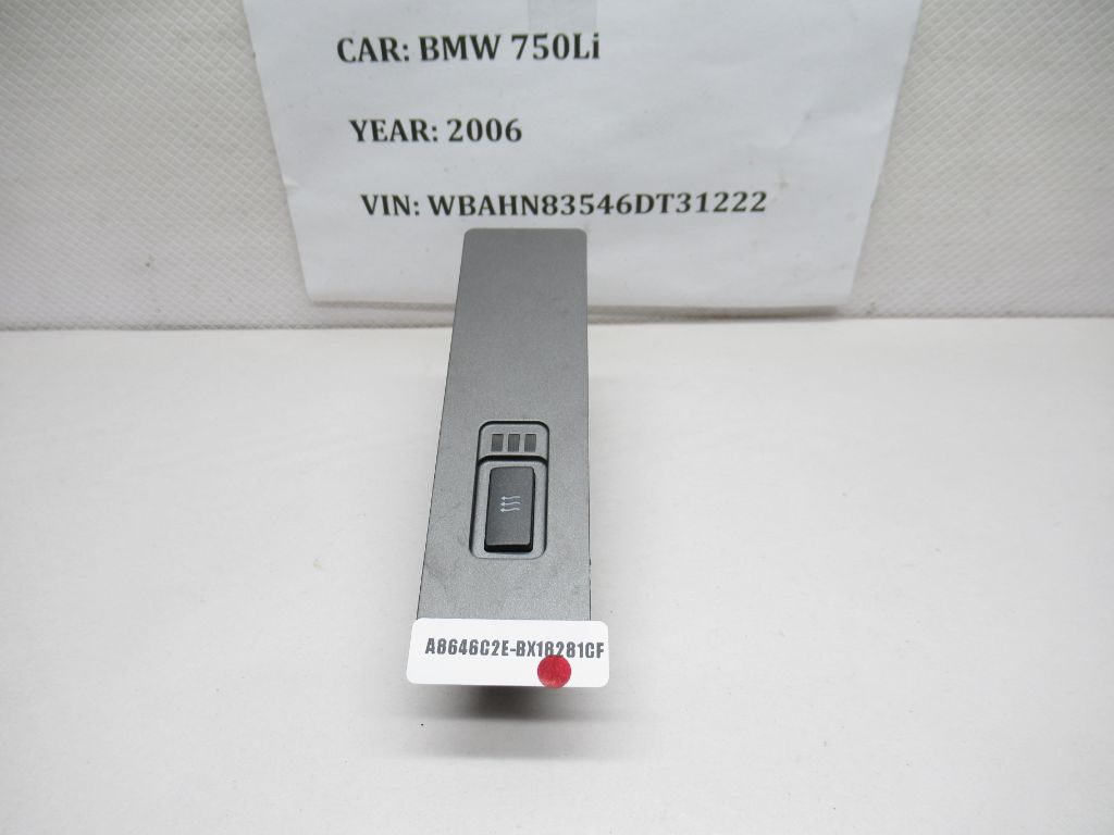 06-08 BMW 750Iի Rear Right Seat Heat Control Button 6918422 OEM