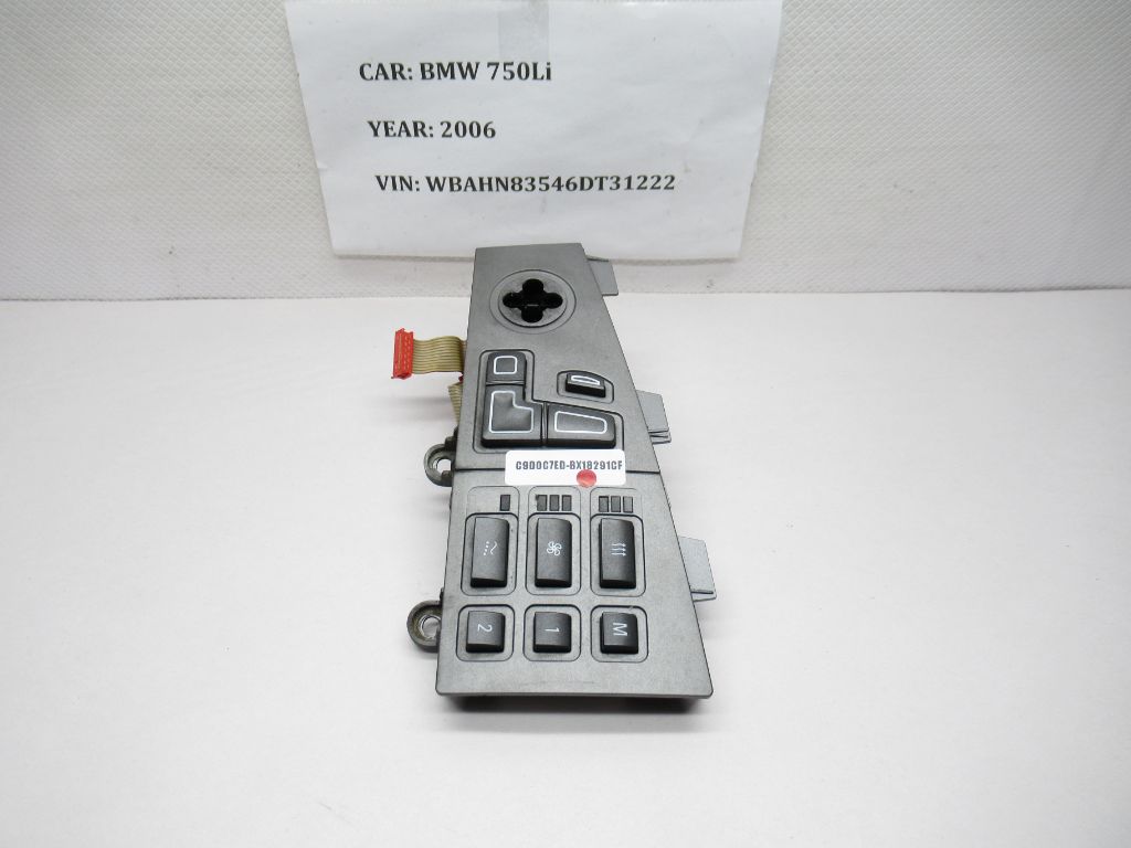 06-08 BMW 7 Series Left Front Heated Seat Adjust Memory Switch 6918410 OEM