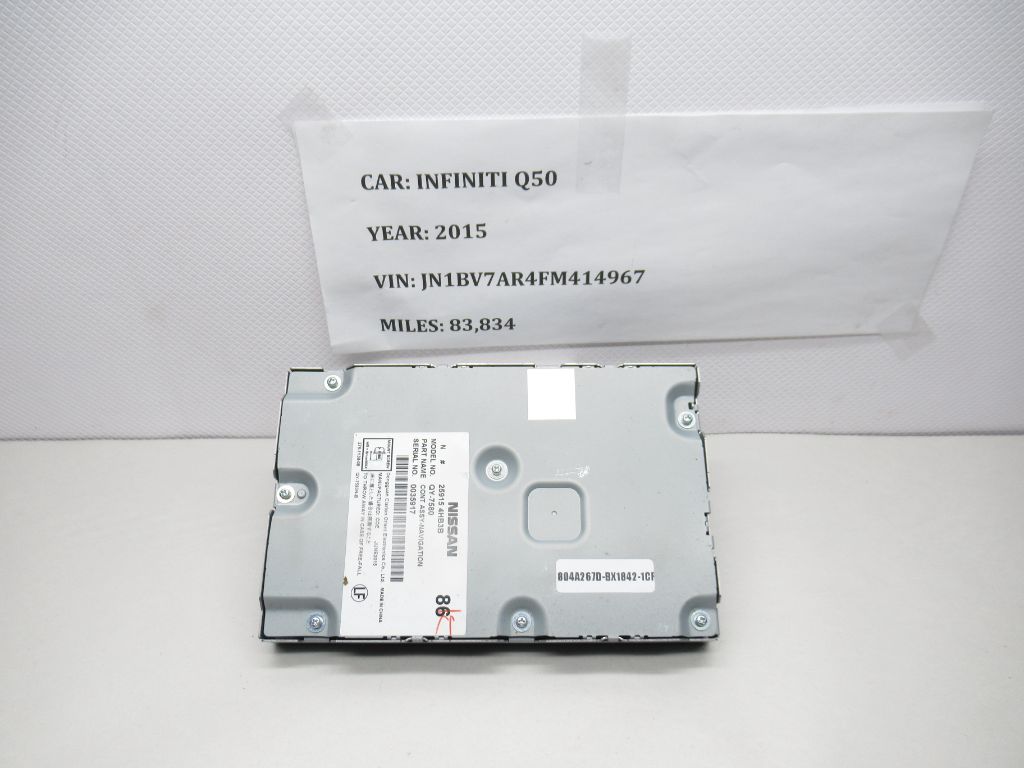 2014-2016 Infiniti Q50 Driver Assist Navigation Control Module 259154HB3B OEM