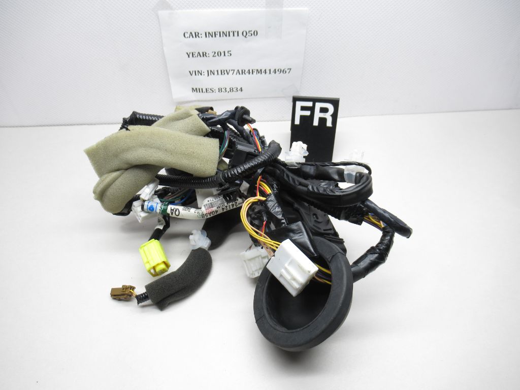 2014-2016 Infiniti Q50 Front Right Door Wiring 24124-4GA5B OEM