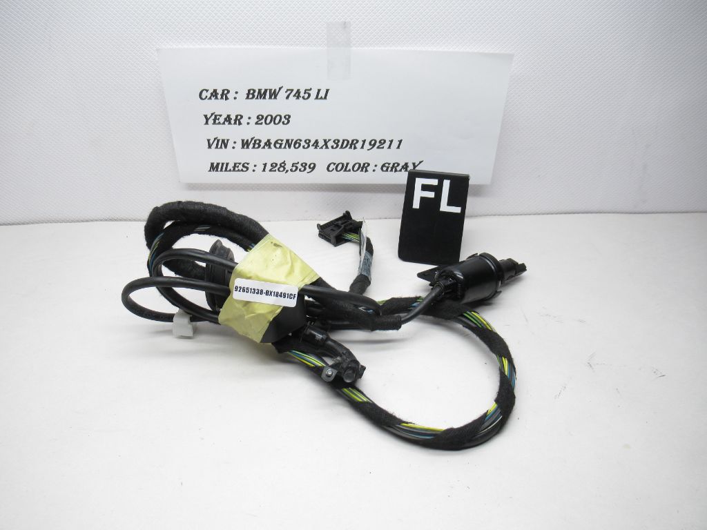 2002-2003 BMW 745 LI Front Left Passenger Door Wiring Harness 66920291 OEM