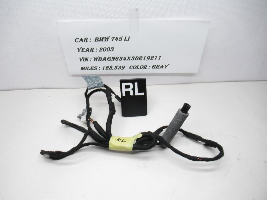 2002-2003 BMW 745 LI Rear Left Door Wire Harness 6913141 OEM