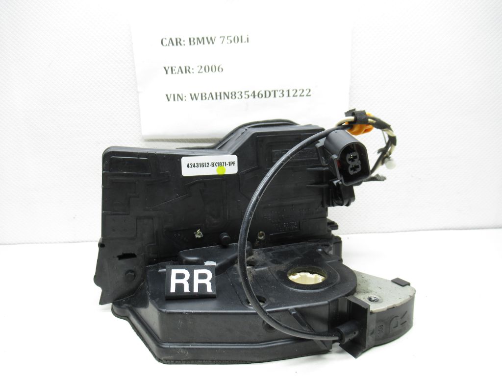 06-08 BMW 750LI Rear Right Door Lock Actuator 7169240 OEM