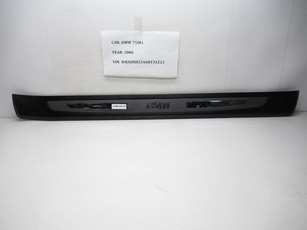 2006-2008 BMW 750LI FR Door Sill Plate Trim 8223552 OEM