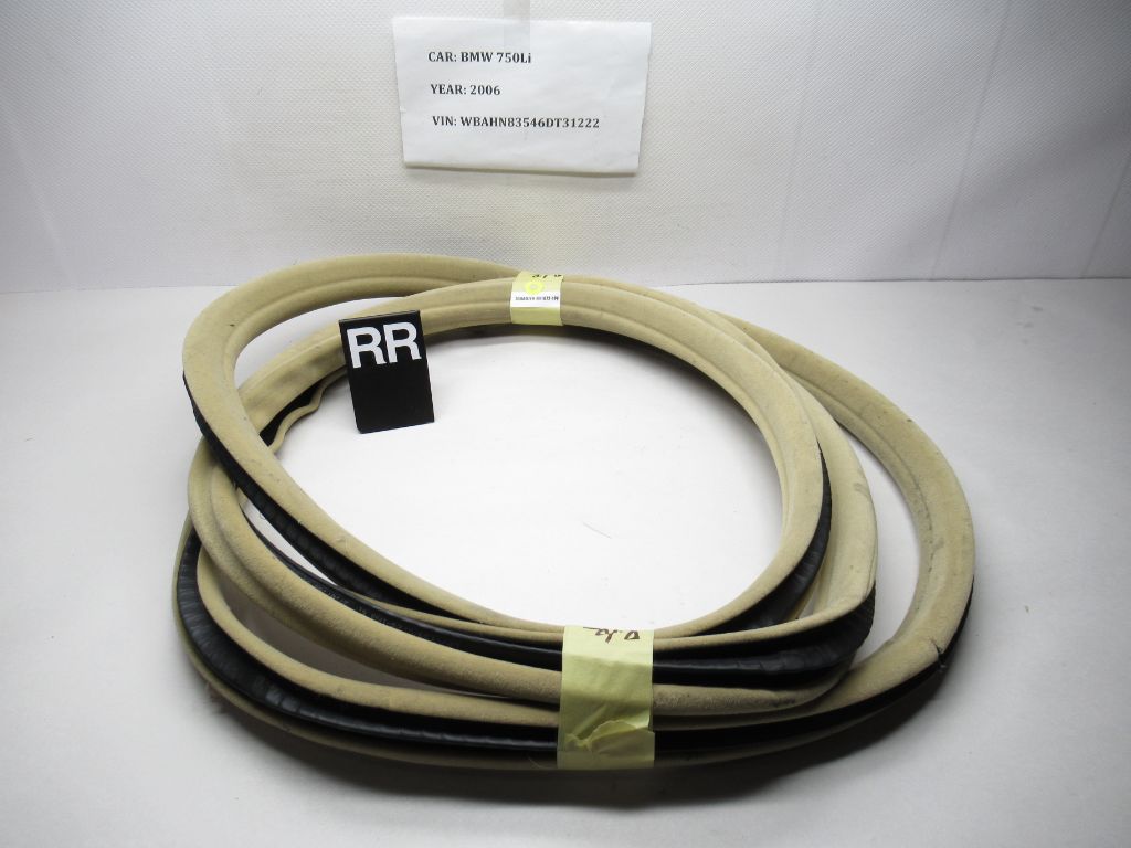 06-08 BMW 750Li RR Body Door Seal Weatherstrip Gasket 51727122434 OEM