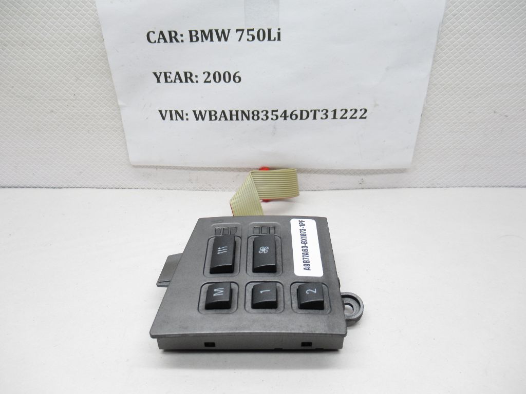 02-08 BMW 745i 750Li 750i 760i Right Seat Switch Heated Cool 6918383 OEM
