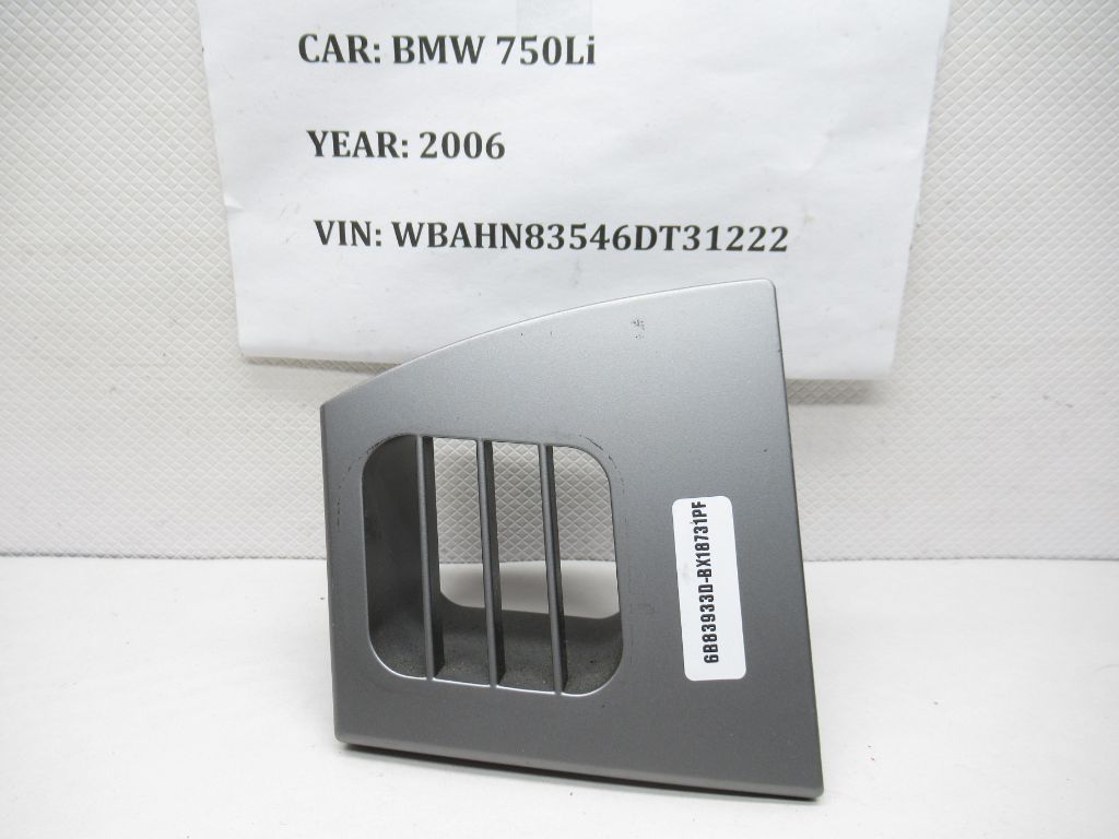 02-08 BMW 750i 750Li Alpina  Right Front Dash Air Vent Grill 7007148 OEM