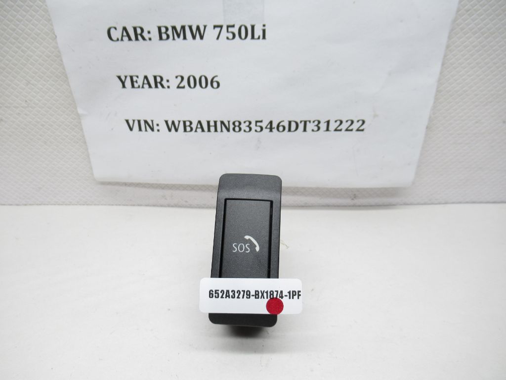 06-08 BMW 750LI E65 Alpina SOS Emergency Call Button 6941978 OEM