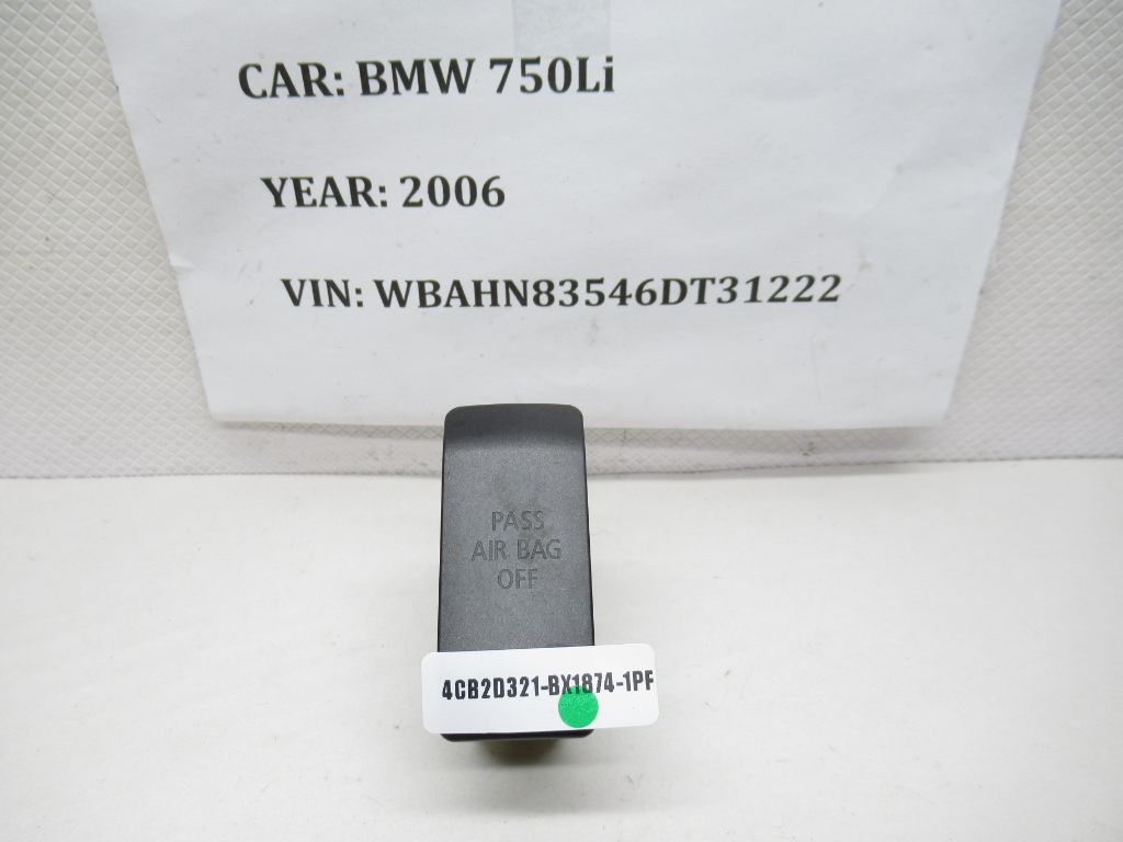 2006-2008 BMW 750Li Pass Safety Indicator Warning Switch 6941979-01 OEM