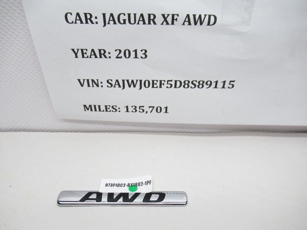 2009-2020 Jaguar XF AWD Liftgate Tailgate Badge Nameplate OEM