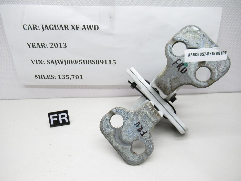 2009-2015 Jaguar XF AWD Front Right Upper & Lower Door Hinge 8X23228A-64CA OEM