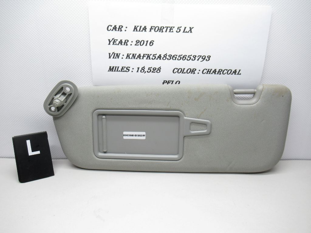 2014-2016 Kia Forte 5LX Front Left Driver Side Sun Visor  SV0644 OEM