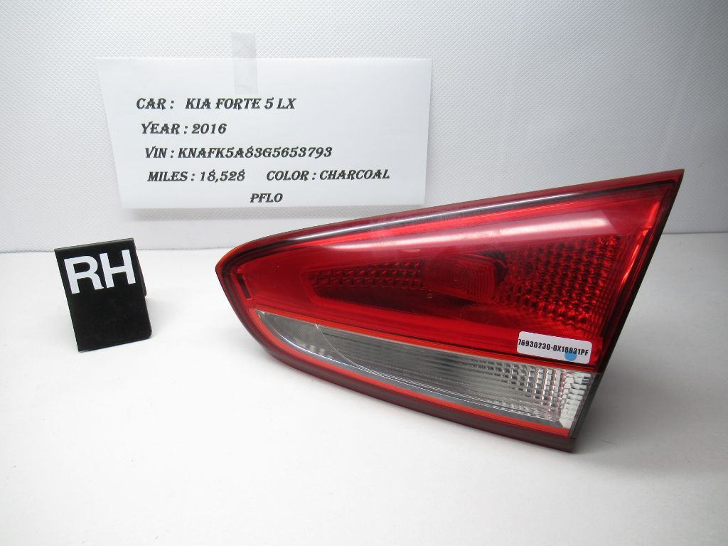 2014-2016 Kia Forte 5LX Right Side Inner Trunk Tail Light 92404-A7 OEM