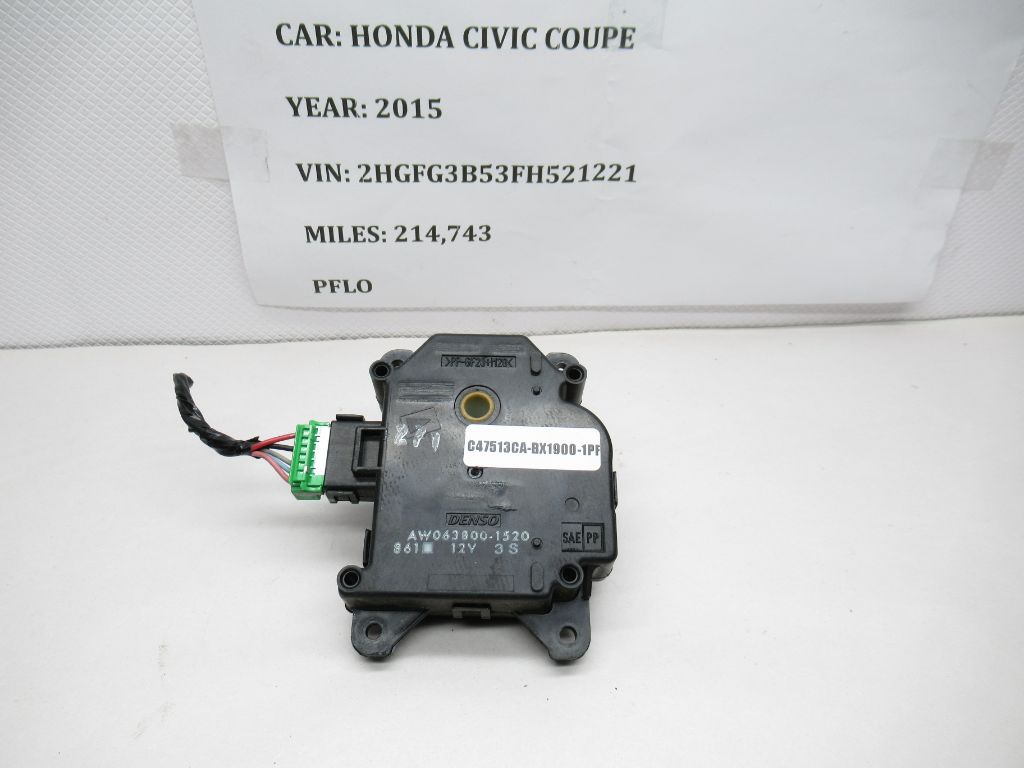 2012-2015 Honda Civic Coupe Heater A/C Servo Actuator AW063800-1520 OEM